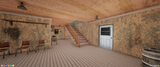 Interior living room view of Sandy House mod