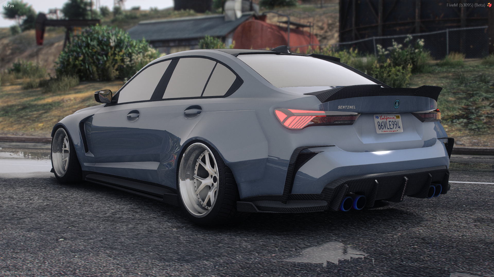 GTA V Lore Friendly Widebody Sentinel Car for RP