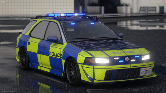 Karin Sultan Estate PD FiveM Police Car Front View