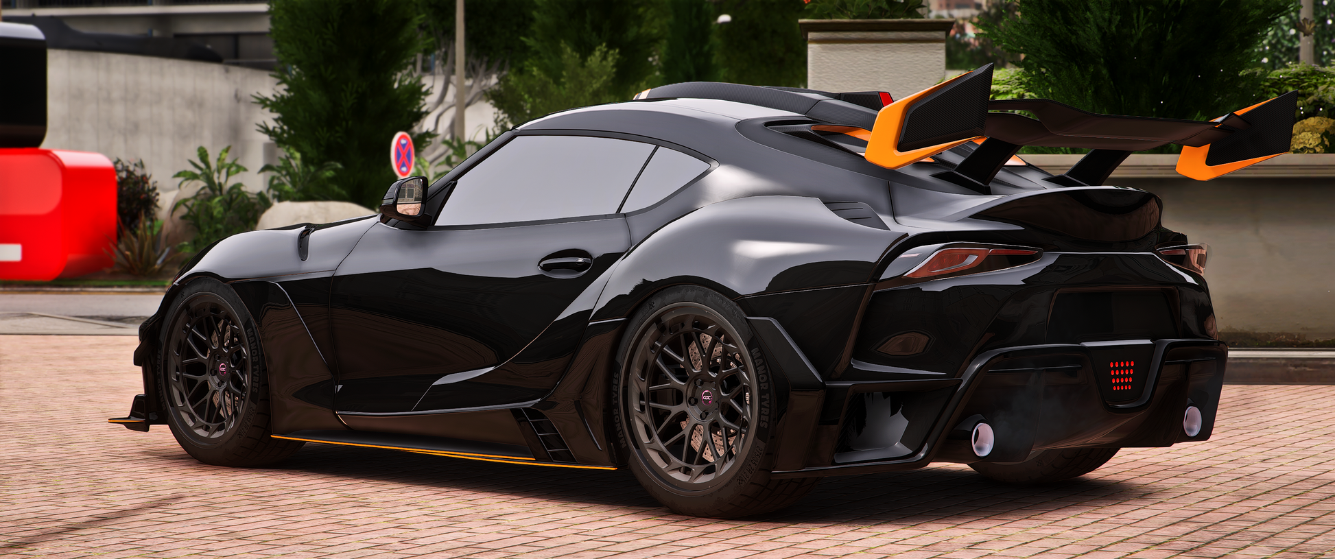 Debadged Toyota Supra Robot Craftsman Side View