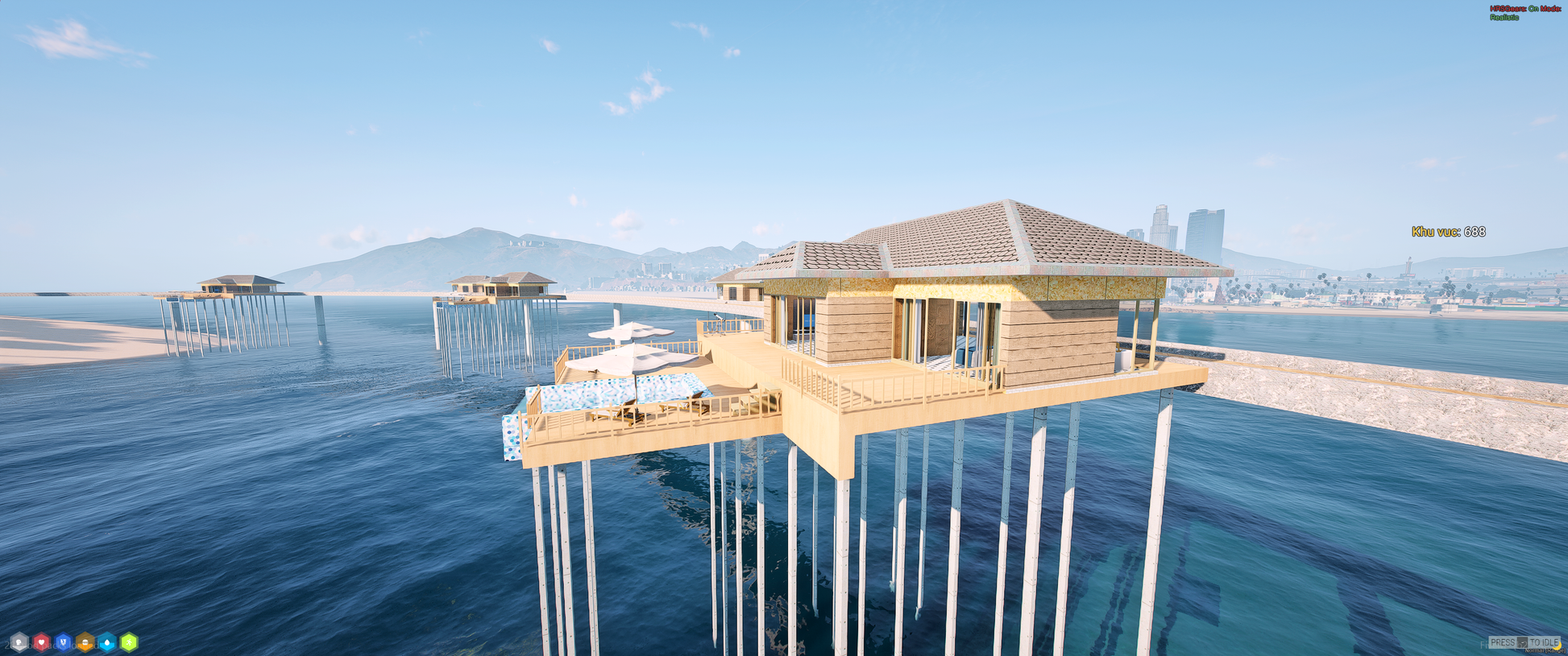 Valhalla Island beach view for GTA V servers