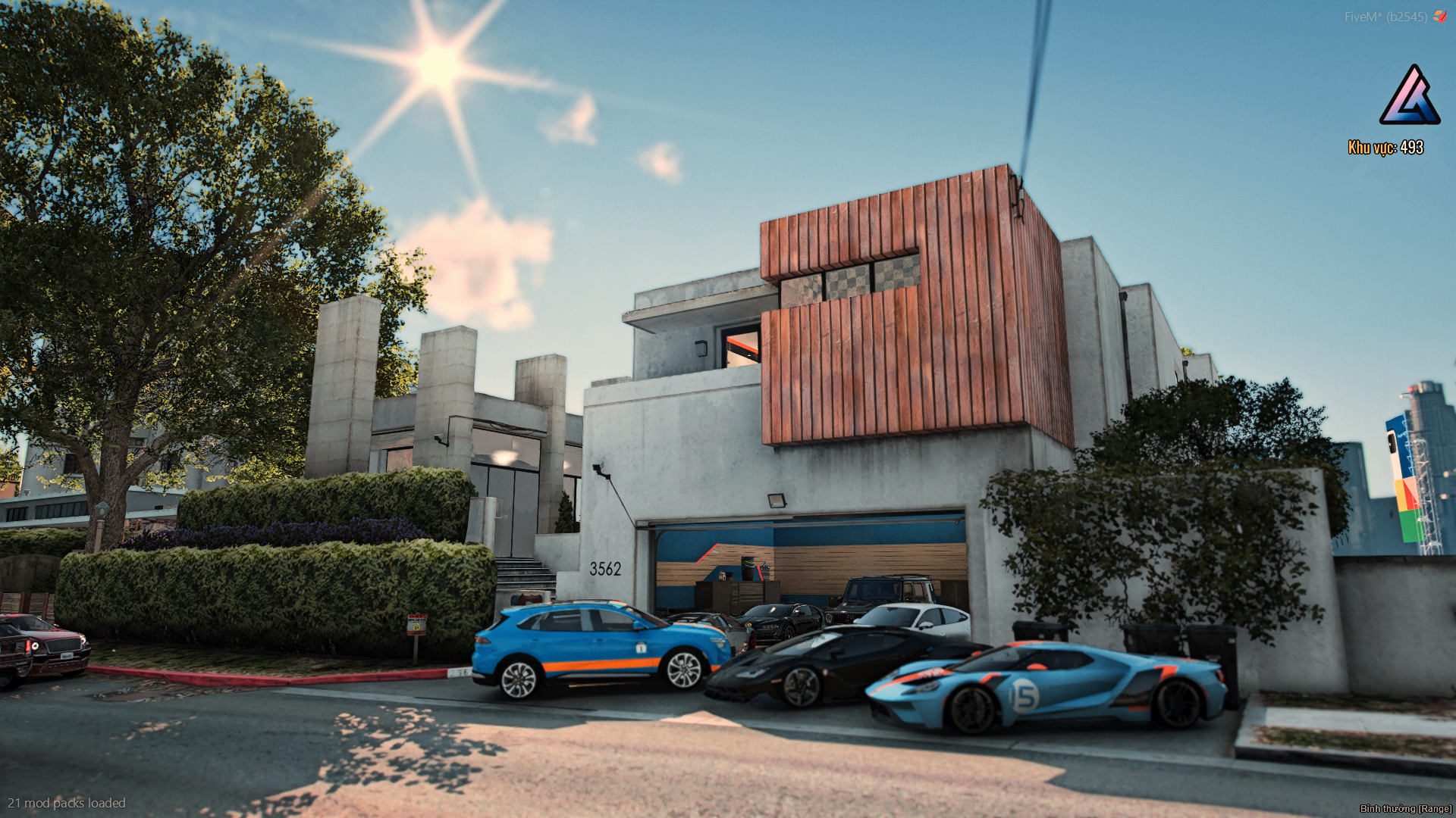 Detailed Vinewood Mansion MLO exterior daytime view