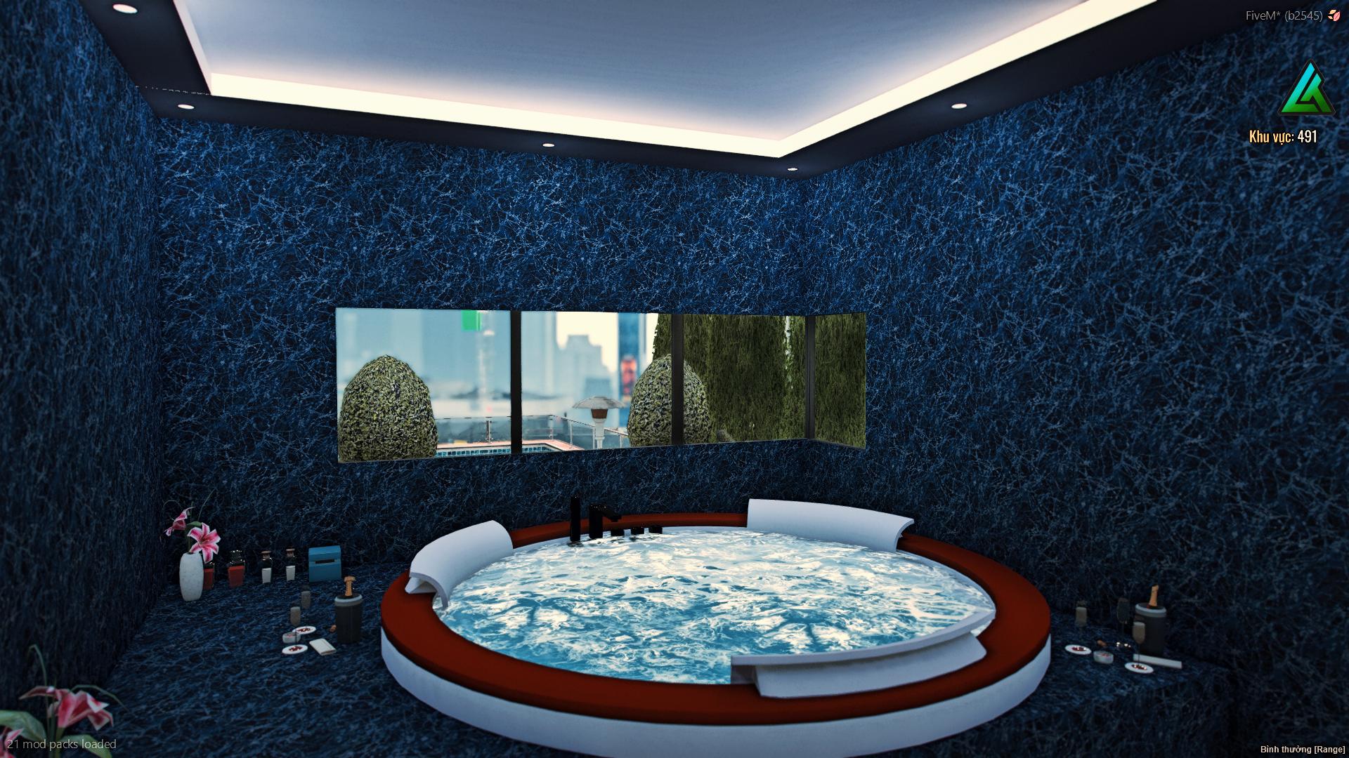Custom garage area in Vinewood Mansion MLO FiveM