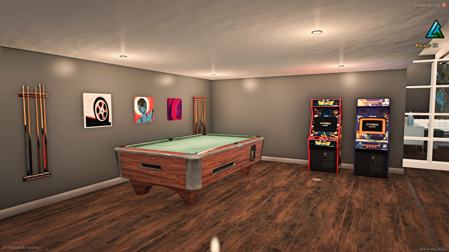 Modern living room interior of Vinewood Mansion MLO