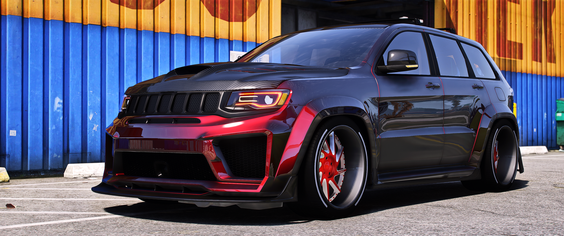 Debadged Widebody Jeep Track Hawk in FiveM