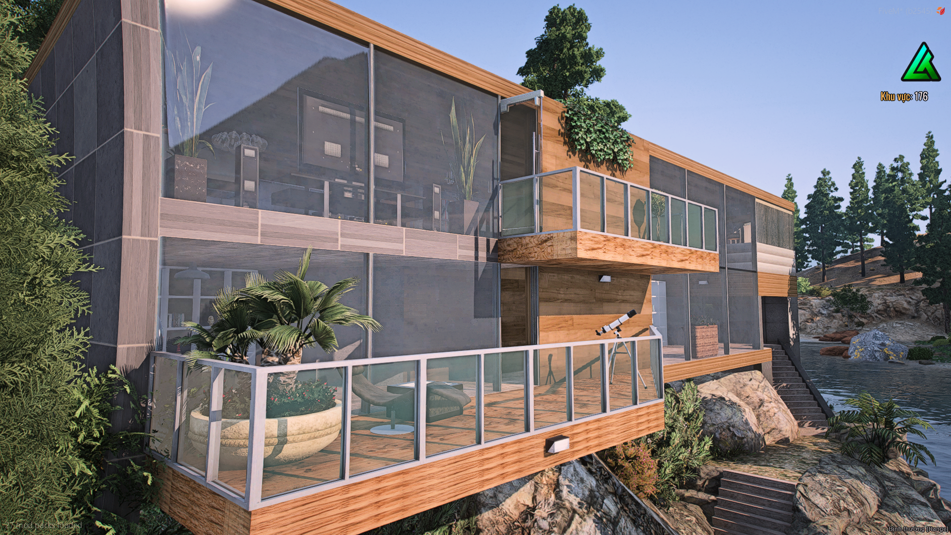 Full interior overview of Wild House