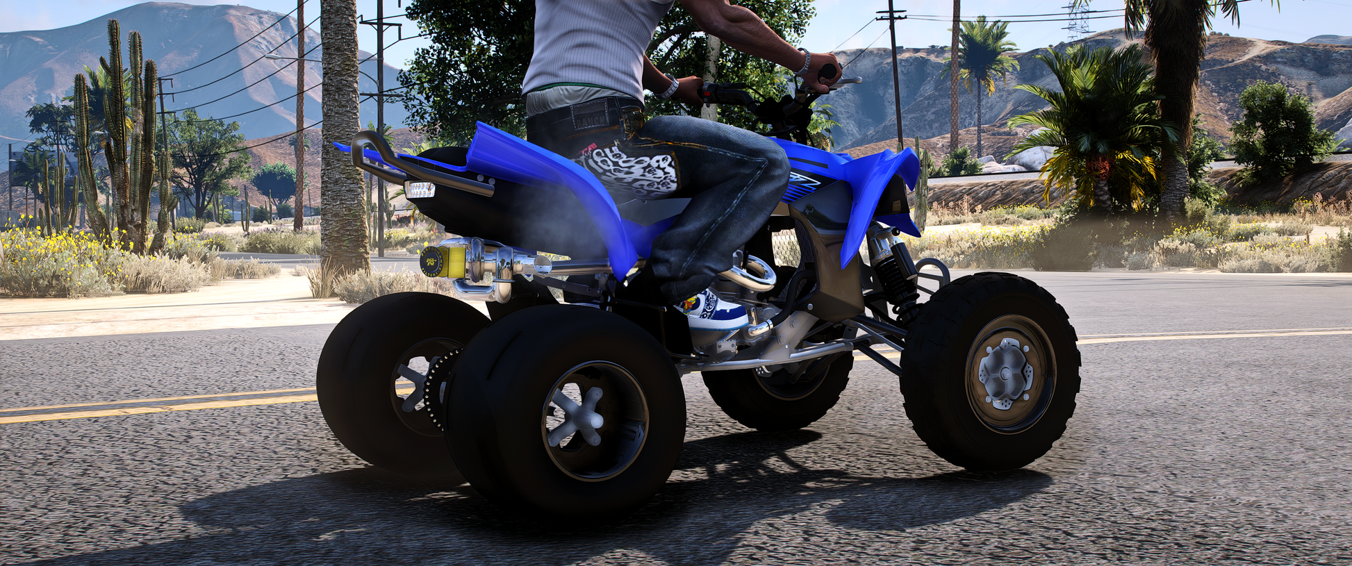 Yamaha YFZ450 Custom side view with realistic textures