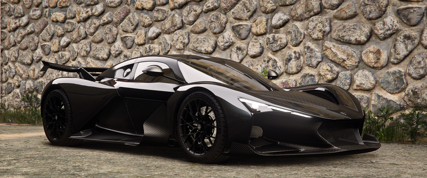 Debadged Zenvo Aurora Agil 2024 FiveM Mod Side View